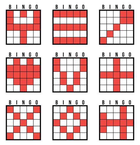 types of bingo patterns